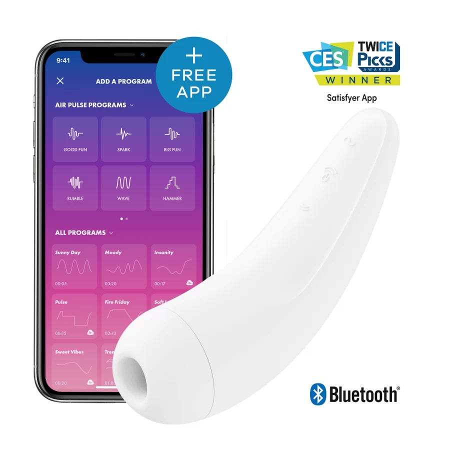 Kliitoristimulaator Satisfyer Curvy 2+ (valge)