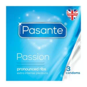 Kondoomid Pasante Ribbed 3tk