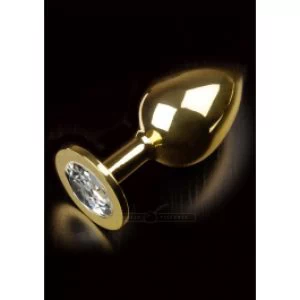 Kuldne metallist anaaltapp valge kiviga L