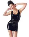 Late X black latex mini dress