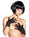 Late X black short latex gloves