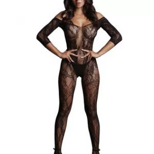 Le Désir mustast võrgust varrukatega kehasukk