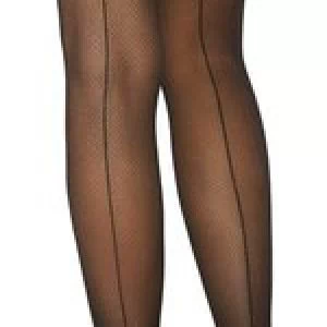 Leg Avenue Celine mustad mustriline sukad kandmiseks sukahoidjaga