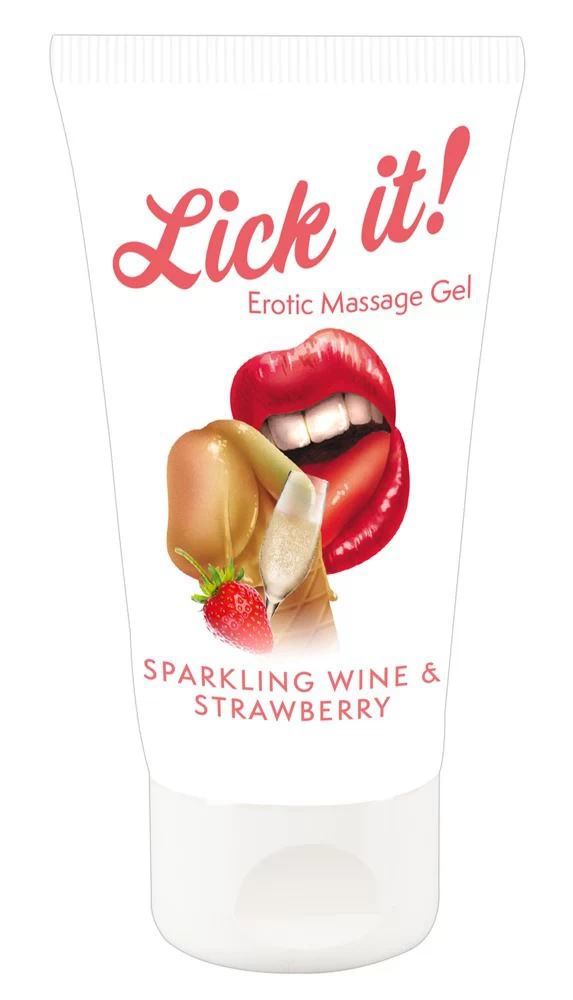 LICK-IT Maasika / vahuveini maitseline libesti ORAALSEKSIKS 50ml