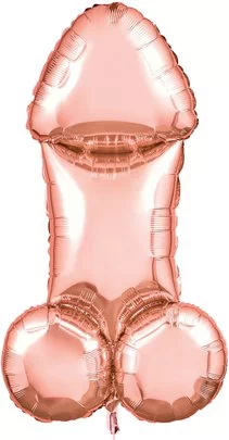 Little Genie Penis Rose Gold Mylar Balloon