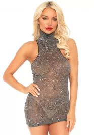 Lurex spandex mini dress