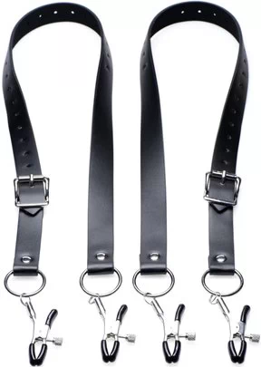 Master Series Labia Spreader Straps With Clamps