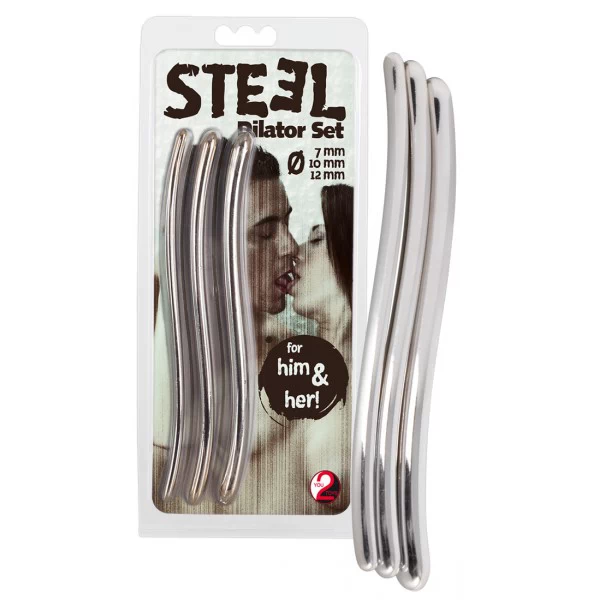 Metallist dilaatorite komplekt temale kui temakesele (⌀ 7mm, ⌀ 10mm ja ⌀ 12mm)