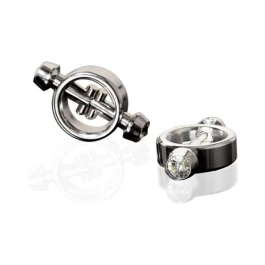 Metallist hõbedased magnetiga nibuklambrid
