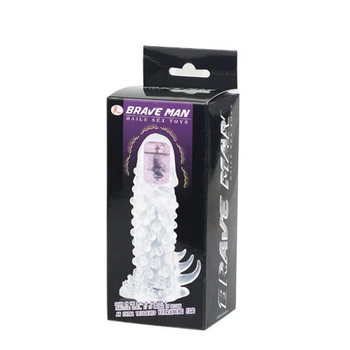 Mummukestega vibreeriv peenisemansett Brave Man (18x4cm)