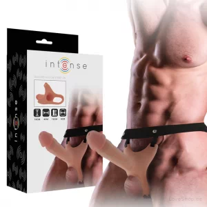 Munandirõngaga õõnes strap-on Intense (16x4cm)