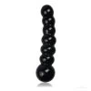 Must klaasist dildo/anaaltapp Lovetoy Glass Romance Black 3 (17×3.6cm)