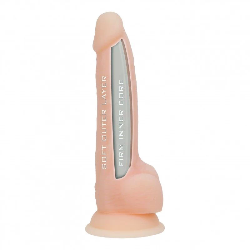 Naked Addiction - Dual Density Dong 8 Inch Vanilla - Image 2