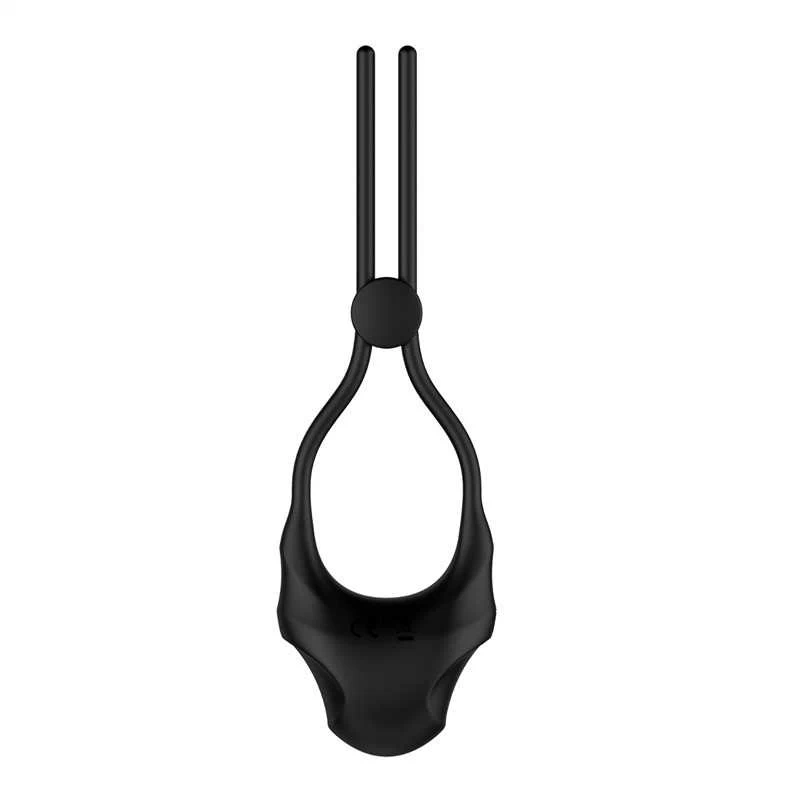 Nexus - Forge Vibrating Adjustable Lasso Silicone Cock Ring Black - Image 3