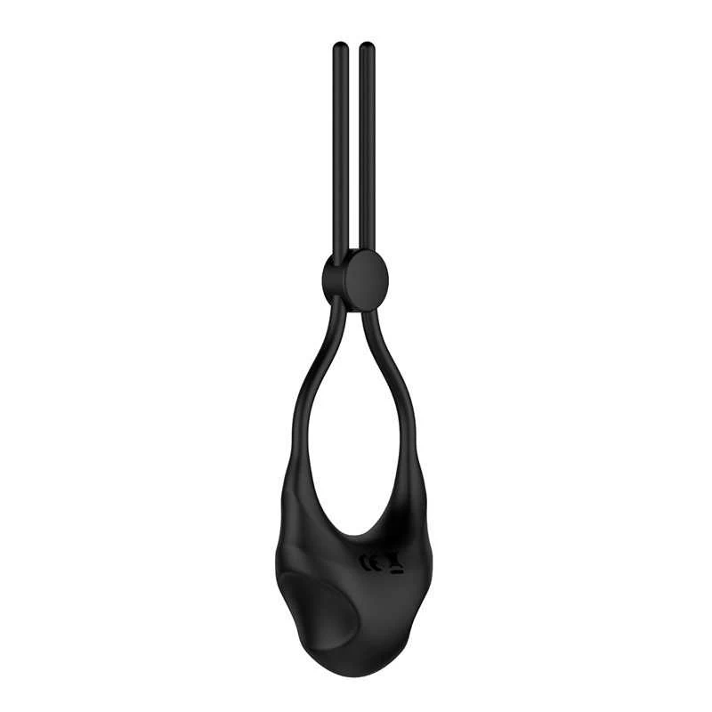 Nexus - Forge Vibrating Adjustable Lasso Silicone Cock Ring Black - Image 6