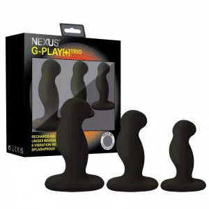 Nexus – G-Play Trio Plus Unisex Vibraatorite Komplekt S/M/L Must