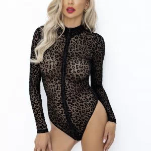 Noir Boudoir Stories Leopard bodi F287