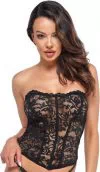 Noir Handmade black lace bustier
