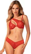 Obsessive Atenica red lace lingerie set