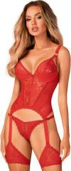 Obsessive Belovya red basque with string