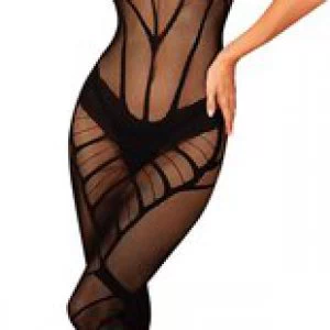 Obsessive must võrkkleit