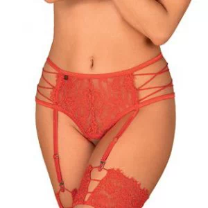 Obsessive Rediosa punased avatud jalgevahega sukahoidja-tangad