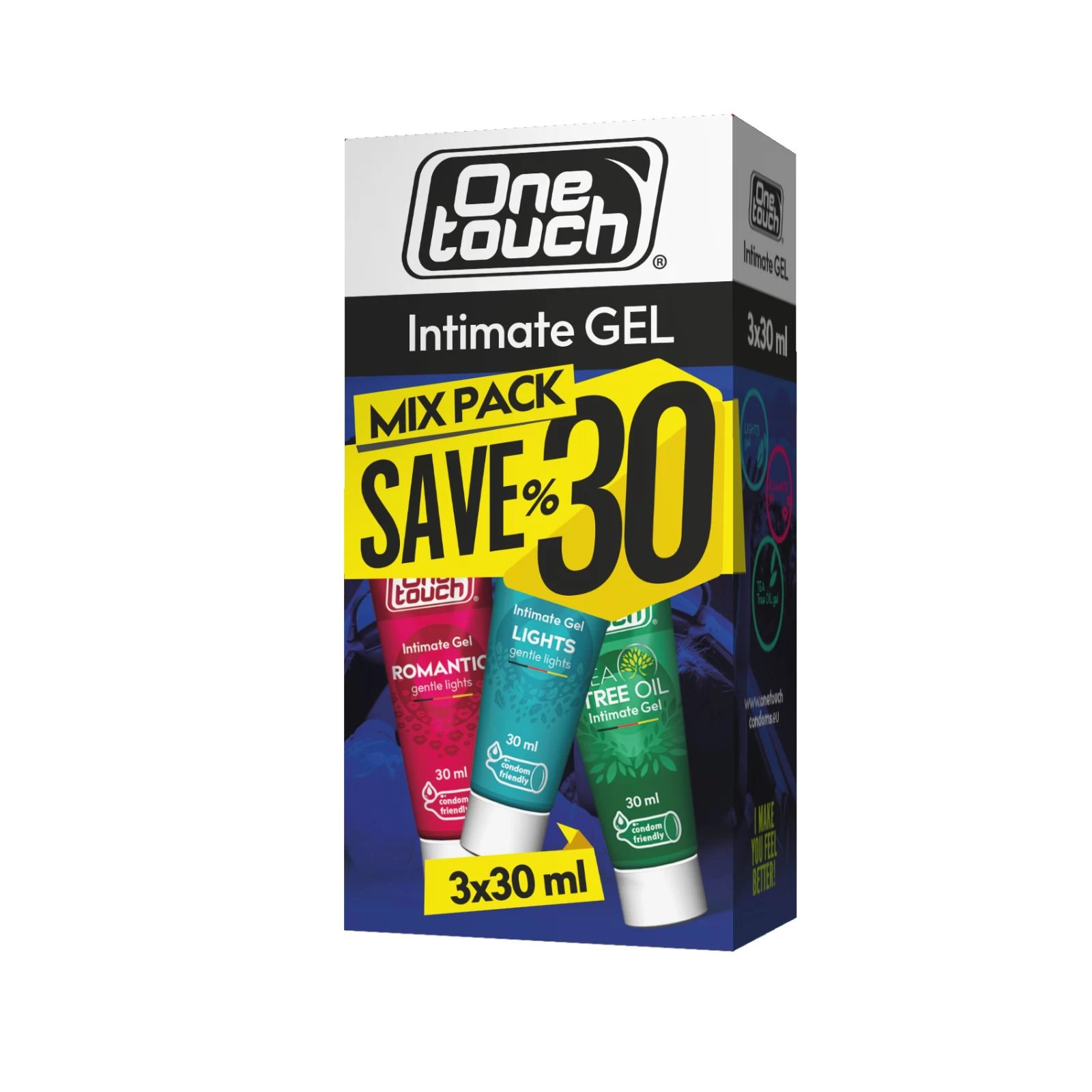 ONE TOUCH INTIMATE GEL / MIX PACK / 3 X 30 ML