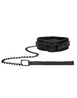 Ouch! Black collar with leash