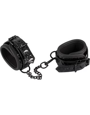 Ouch! black vinyl ankle cuffs