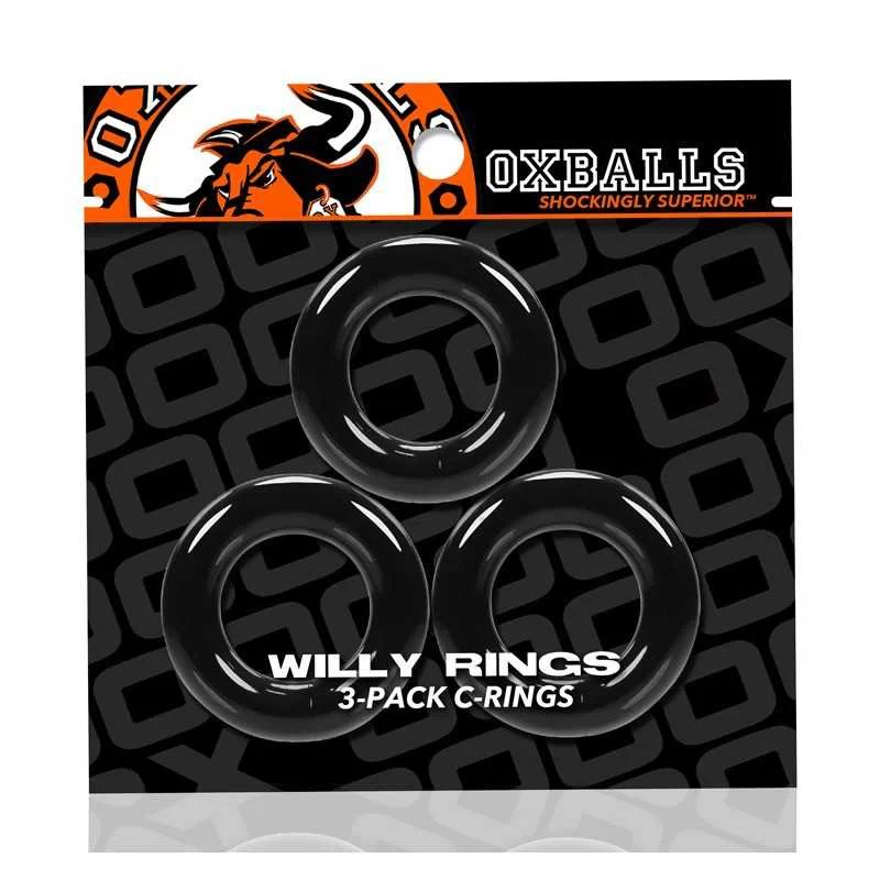 Oxballs - Willy Rings 3-pack Cockrings Black - Image 2