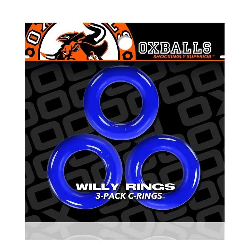 Oxballs - Willy Rings 3-pack Cockrings Police Blue - Image 2