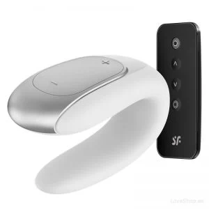 Paaride vibraator Satisfyer Double Fun (valge)