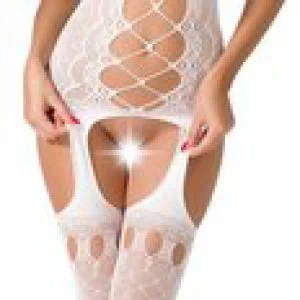 Passion BS056 võrgust avatud jalgevahega kehasukk