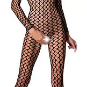 Passion BS068 võrgust avatud jalgevahega kehasukk