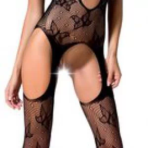 Passion BS075 võrgust avatud jalgevahega kehasukk