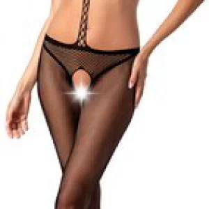 Passion BS080 võrgust avatud jalgevahega kehasukk