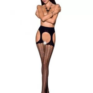 Passion mustad avatud jalgevahega sukkpüksid