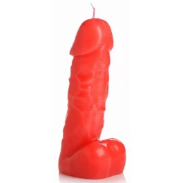 Peenisekujuline küünal Passion Pecker - punane