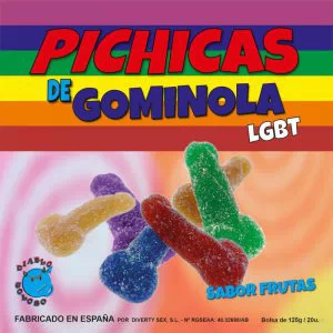 Peenisekujulised kummikommid Diablo Picante Sugar Fruits LGBT