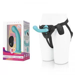 Pegasus – 15,24cm Remote Control Ripple P-spot G-spot Silicone Peg With Harness