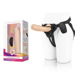 Pegasus – 20,32cm Realistic Silicone Dildo With Harness and Remote Control Included