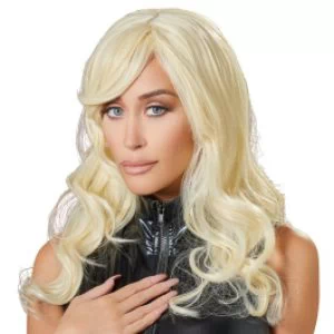 Pikk blond lainjas parukas