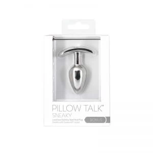 PILLOW TALK – SNEAKY STAINLESS STEEL BUTT PLUG WITH SWAROVSKI CRYSTAL