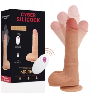 Puldiga pöörlev ja liikuv dildo Mr Rick (21x4cm)