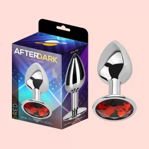 Punase kristalliga metallist anaaltapp AfterDark Red Ruby (S, M ja L)