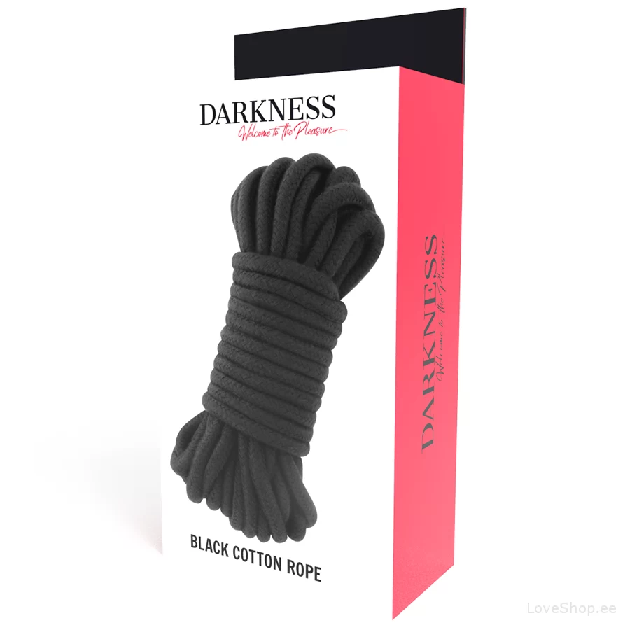 Puuvillane sidumisköis Darkness (5m)
