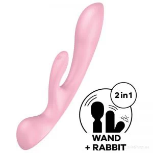 Rabbit- ja massaaživibraator Satisfyer Triple Oh (roosa)
