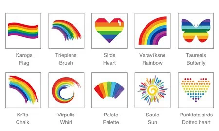 Rainbow Pride ajutine tätoveering (1 tk)