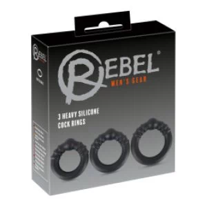 Rebel metallist sisuga peeniserõngaste komplekt