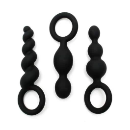 Satisfyer mustade anaaltappide komplekt